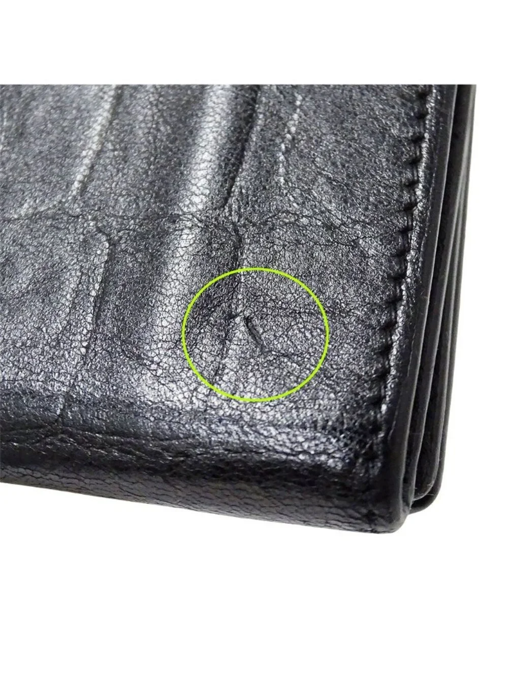 Saint Laurent Wallet Trifold Leather Black Compact Mini Logo Adult - Picture 13 of 15